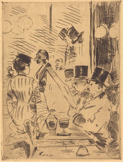Il caffè della Nuova Atene da Jean Louis Forain