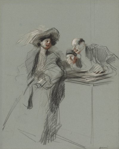 Il cliente, quarto trimestre 1800 o primo terzo 1900 da Jean Louis Forain