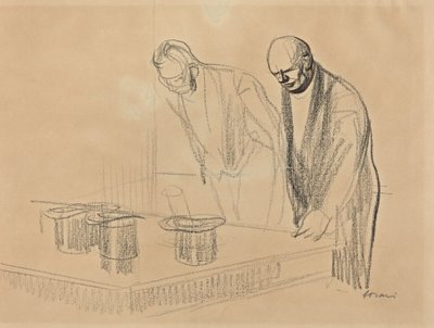 I cappelli degli alleati [recto], c. 1914-1919 da Jean Louis Forain