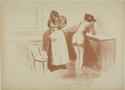 Il Massaggio con Guanto di Capelli Grossolani, Lavaggio e Piatto di Linea da Jean Louis Forain
