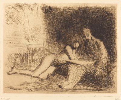 Il riposo della modella (quarta tavola) da Jean Louis Forain
