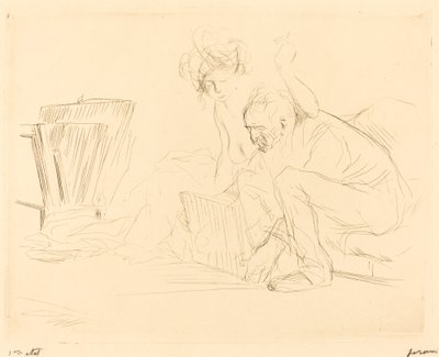 Il riposo della modella (seconda tavola) da Jean Louis Forain