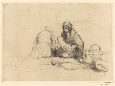 Il riposo durante la fuga in Egitto da Jean Louis Forain