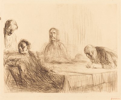 La cena a Emmaus (seconda lastra) da Jean Louis Forain