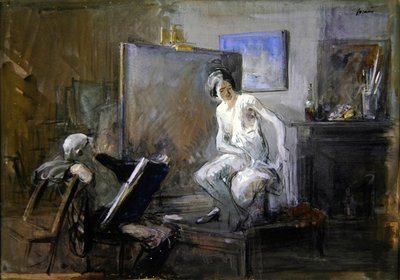 Il pittore con il suo modello da Jean Louis Forain