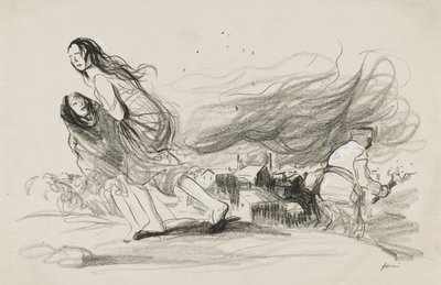 Stanno bruciando tutto - Devono essere in procinto di ritirarsi, c. 1919 da Jean Louis Forain
