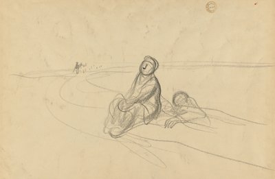 Due figure su una strada, c. 1919 da Jean Louis Forain