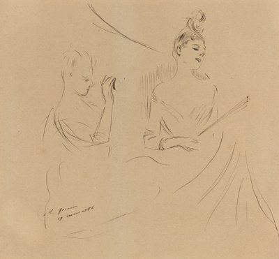 Due signore in un palco da Jean Louis Forain