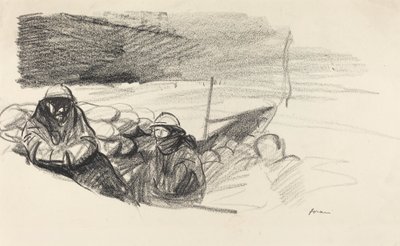 Due soldati in una trincea da Jean Louis Forain