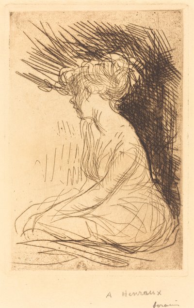 Donna seduta di profilo da Jean Louis Forain