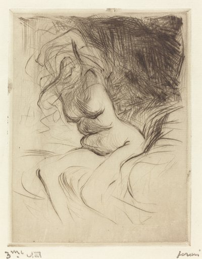 Donna che si toglie la camicia da Jean Louis Forain
