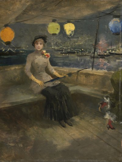 Donna su uno Yacht da Jean Louis Forain