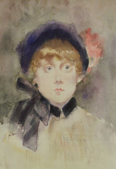 Giovane donna con cappello blu, 1883 da Jean Louis Forain