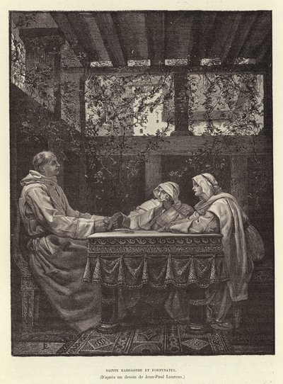 Santa Radegonda e il poeta Venanzio Fortunato, VI secolo da Jean Louis Hamon