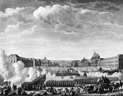 Rivoluzione francese: Il re promette di venire a Parigi il 6 ottobre da Jean Louis II (after) Prieur