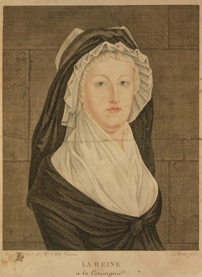 Maria Antonietta alla Conciergerie come prigioniera, 1793 da Jean Louis Prieur