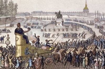 Prima celebrazione della Libertà a Parigi il 15 aprile da Jean Louis the Younger Prieur