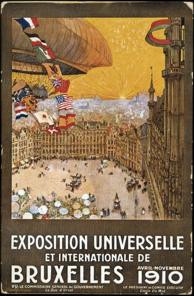 Esposizione Mondiale e Internazionale a Bruxelles, poster di Jean Malvaux da Jean Malvaux