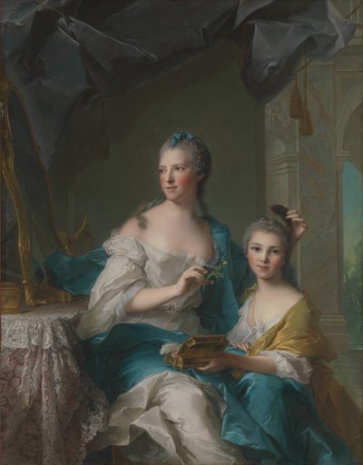 Madame Marsollier e sua figlia da Jean Marc Nattier