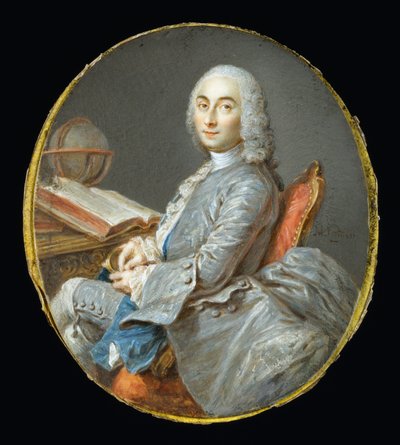 Ritratto in miniatura di César François Cassini de Thury da Jean Marc Nattier