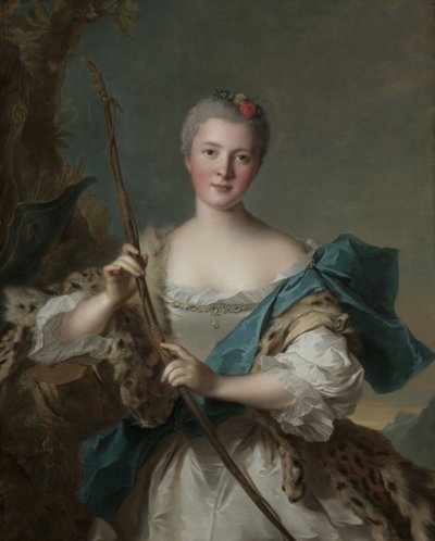 Ritratto di una donna come Diana, 1752 da Jean Marc Nattier