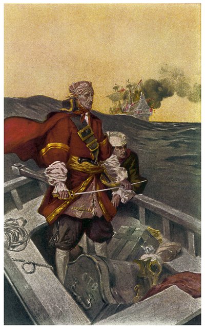 Ritratto del pirata e bucaniere gallese Henry Morgan (1635-1688) Illustrazione di J N Marchand (1883-1941) da 