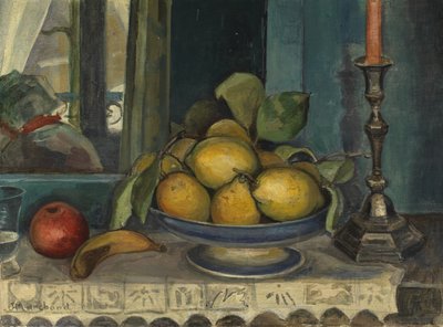 Natura morta con frutta e candeliere, c.1920 da Jean Marchand