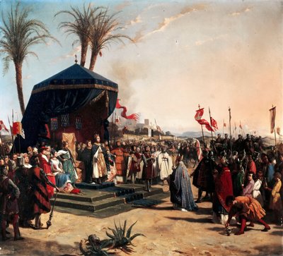 San Luigi, Re di Francia che riceve Roberto Patriarca di Gerusalemme a Damietta nel 1249 da Jean Marie Oscar Gué