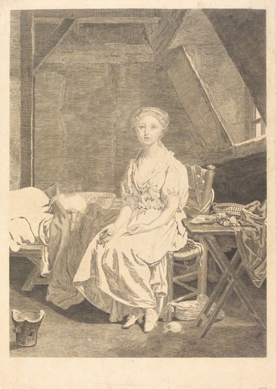 La virtù vacillante da Jean Massard after Jean Baptiste Greuze