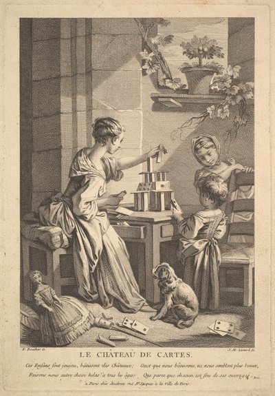 Il castello di carte da Jean Michel Liotard