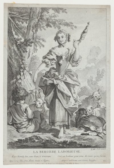 La Pastorella Laboriosa, XVIII secolo da Jean Michel Liotard