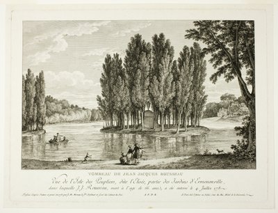 Tomba di Jean Jacques Rousseau da Jean Michel Moreau