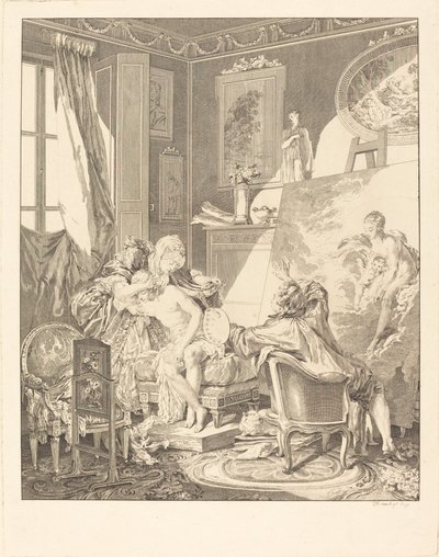 Il modello onesto da Jean Michel Moreau after Pierre Antoine Baudouin