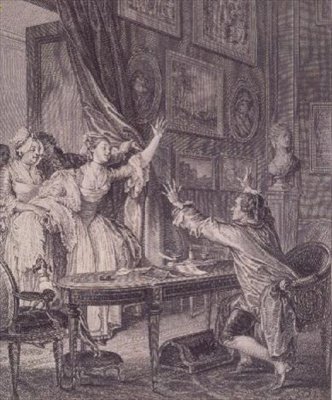 È un maschio, inciso da P.C. Baquoy (1759-1829) da Jean Michel the Younger (after) Moreau