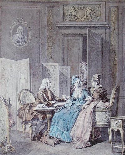La dichiarazione di gravidanza, seconda metà del XVIII secolo, incisa da Pietro Antonio Martini (1739-97) da Jean Michel the Younger (after) Moreau