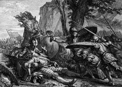Rolando morì durante la battaglia di Roncisvalle tra l