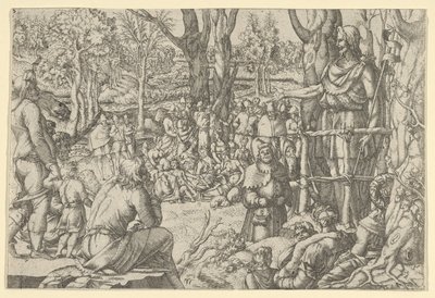 San Giovanni che Predica nel Deserto, 1535-55 da Jean Mignon