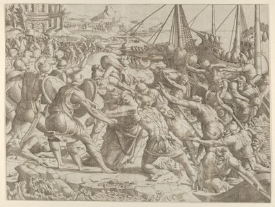 Il rapimento di Elena, 1535-55 da Jean Mignon