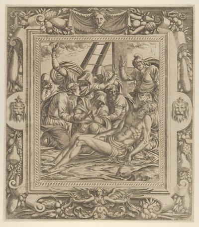 La lamentazione su Cristo, 1535-55 da Jean Mignon