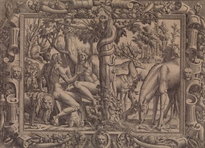 La tentazione di Eva, 1535-55 da Jean Mignon