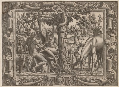 La tentazione di Eva, c. 1545-1547 da Jean Mignon