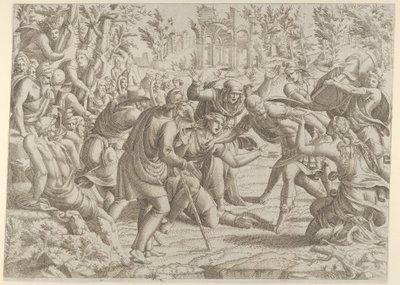 Il Traditore Sinone Portato nel Campo di Traiano dai Pastori da Jean Mignon