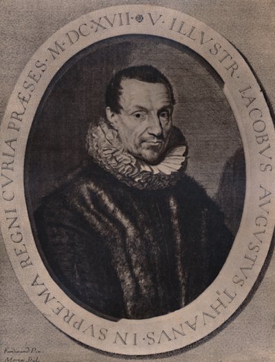 Jacques Auguste de Thou, storico francese e collezionista di libri, XVII secolo 1894 da Jean Morin