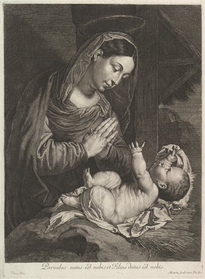 La Vergine adora il Bambino Gesù da Jean Morin