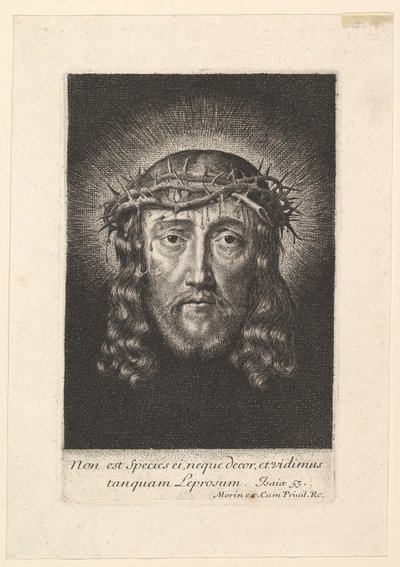 La santa faccia coronata di spine, piccolo formato da Jean Morin