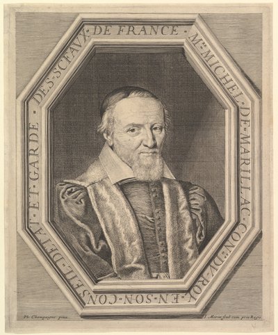 Michel de Marillac, consigliere di stato e guardasigilli, 17° secolo da Jean Morin