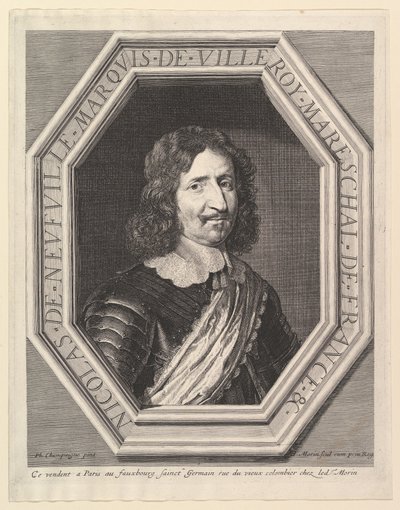 Nicolas de Neuville, marchese di Villeroy da Jean Morin
