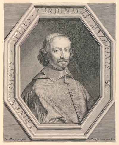 Ritratto del cardinale Mazzarino da Jean Morin