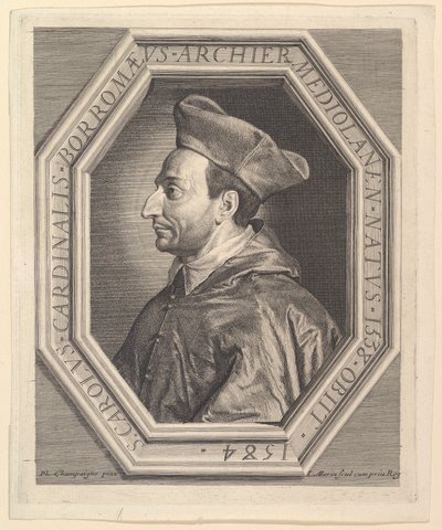 San Carlo Borromeo, cardinale e arcivescovo di Milano da Jean Morin