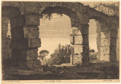 Rovine di un acquedotto da Jean Morin after Claude Lorrain